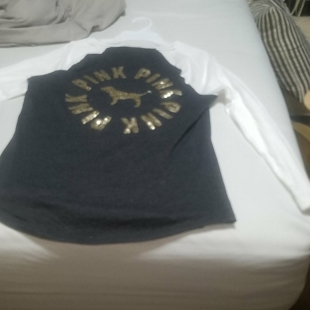 Pink Victoria Secrets jersey shirt.